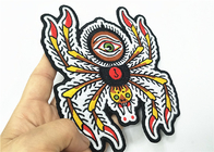 Woven Twill Embroidered Back Patch Bright Colorful In Jacket Coat